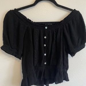 Black Cropped Top